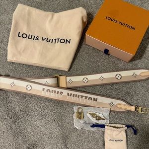 Jacquard Speedy Bandouliere 20 Shoulder Strap Beige Brown